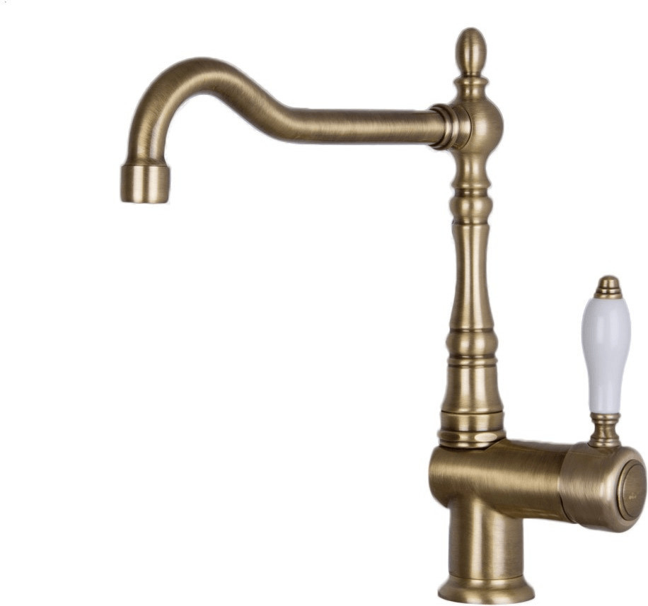 شیر ظرفشویی دستشویی اسمگ ایتالیا مدل SMEG MIR6O - رنگ برنجی آنتیک، طراحی ایستاده کلاسیک